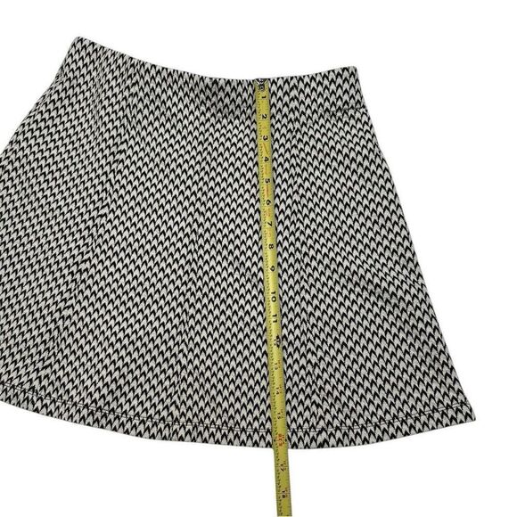 LOFT Black & White Stretch Elastic Waist Cotton Blend Mini Skirt Women’s Size XS - Picture 5 of 5